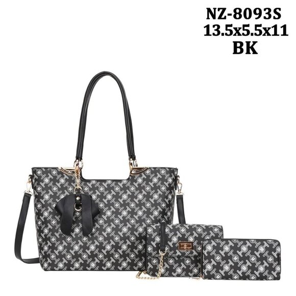 NZ-8093S BL DESINER BAG 3PC SETS 13.5*11*5.5 - Picture 2 of 5